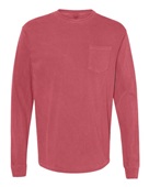 Comfort Colors Adult Heavyweight RS Long-Sleeve Pocket T-Shirt C4410 CRIMSON Pocket